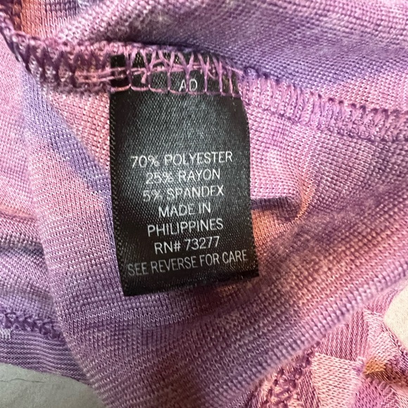 Simply Vera Vera Wang Purple Animal Print Top M - Picture 5 of 6